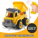 Top Race 3-in-1 Construction Toys - Easy Assembly Take Apart Construction Trucks with Remote Control and Drill - 3 Building Models for Kids Ages 3 and Up - Ideal for Indoor and Outdoor Play