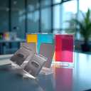 3 x 2 Pcs Hard Plastic Badge Holder, Clear ID Badge Name Card Holder with Easy Access Thumb Slot, Vertical Style, ID Badge Holders, Hard Plastic Badge Holder, ID Card Holder