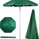 PICNIC TIME 5.5 Ft Portable Beach Umbrella, Lightweight UV Protection Sunshade with Tilt Pole & Carry Bag, Outdoor Canopy Umbrella for Beach, Sand, Pool, Patio, Camping, Travel, or Backyard Shade, (Hunter Green)