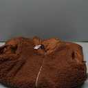 Tribal Womens Women's Mock Neckline Sherpa and Nylon Combo Zip-up Bungee Drawcord Vest Marsala L