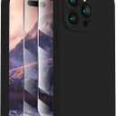 FireNova Designed for iPhone 15 Pro Max Case, Silicone Upgraded [Camera Protection] Phone Case with [2 Screen Protectors], Soft Anti-Scratch Microfiber Lining Inside, 6.7 inch, Black