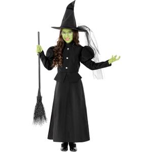 Morph Wicked Witch Costume For Girls, Kids Witch Dress, Halloween Costumes For Kids L