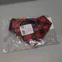 ADOGGYGO Christmas Dog Tuxedo Bandana, Red Plaid Xmas Pet Bowtie Collar, Adjustable Christmas Costumes for Medium Dogs (M)