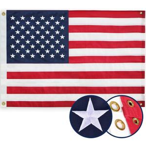 BGTXCZ American Flag 3x5 Ft, Four Brass Grommets Multipurpose US Flag, Embroidered Stars, Sewn Stripes, Outdoor Heavy Duty Durable USA Flags, Hanging Indoor/Bedroom/Room/Wall American Flag