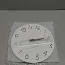 Mosewa Wall Clock 10 Inch Silent Non Ticking Battery Operated White Modern Office Simple Minimalist Decorative for Kitchen Home Bathroom Living Room