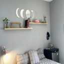 AZSKY Floating Shelves Wall Mounted Set of 2 Natural Wood Picture Shelves Wall Shelves for Bedroom Bathroom Living Room Kitchen Laundry Room Storage & Decoration 24 Inch