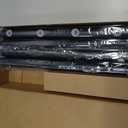 1 Diameter Curtain Rods Itself is 30 to 144 inch 1 Pack Fit 30-142 inch, 66 to 120 inch Window with Heavy Duty Adjustable Rod Matte Black Splicing Metal Extra Long Curtain Rod for Windows