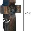 Cross my HeartSmall Wooden CrossEncouragement Gifts Stress Relief, Pocket Handheld Prayer Crosses, Religious Gifts (5PCS)