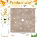 MotiMind 3 Sheets Construction Paper for Graduation Cap Decoration Bling Rhinestone Colorful Self-adhesive Cardstock Grad Cap for Photo DIY Graduation Hat Topper Party Decoration (Champagne Color)