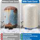 Round Water Pressure Tank Cover, 24"D x 34"H, 3-Layer Insulated Well Pump Cover for Winter Freeze Protection, Water Well Tank Cover for Outdoor & Yard, Well Tank Cover Freeze Proof Insulation