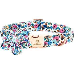 Lionheart Glory Floral Dog Collar - Cute, Soft & Durable Adjustable Collar for Small Dogs (Small (Pack of 1, Flowers))