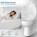 Hibbent Elongated Padded Toilet Seat, Premium Raised Toilet Seat