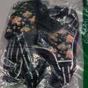 HEELE Dog Harness, No Pull Adjustable Padded Reflective Harness for Small Medium Large Dogs with Handle for Walking Training, Flower-Black, M