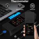AWLKIM 8-Sensor Smart Wireless Meat Thermometer with Touchscreen Base & Built-In App Dual Probes, Bluetooth 5.3 800ft Open-Air, IP68, Type-C Digital Instant-Read for BBQ, Grill, Smoker, Rotisserie