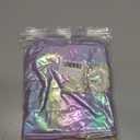 Hiroyuki Iridescent Makeup Bag, 14 inches Cosmetic Bag, Large Capacity Travel Pouch (Face, purple)