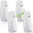Maxcheck 4 Pcs Automatic Air Freshener Spray Dispenser Wall Mounted Automatic Spray Dispenser Air Freshener for Bathroom Battery Operated Free Standing for Commercial Place and Room (White)
