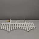 CHICIEVE Garden Fence Border for Decorative Fence Landscape Edging Plastic Flower Grass Lawn Bed Fencing Border,4 Pcs 24x13 inch (White)