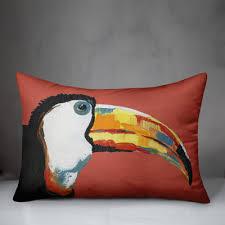 Creative Products Bright Jungle Toucan on Teal 14x20 Indoor / Outdoor Pillow