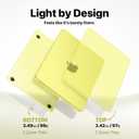 Macaset for MacBook Neo Case 13 inch 2026 (A18 Pro, Model A3404), Precision 1:1 Fit | True-to-Original Color | Matte Hard Shell, Yellow Cover Scratch & Fingerprint Resistant - Citrus Clear