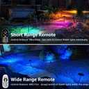 SUNVIE RGBW Low Voltage Pathway Lights 3W Color Changing Landscape Lights 12-24V Multi-Color Path Lights Waterproof for Yard Garden Walkway Holiday Landscape Path Lighting ETL Listed Cord, 4 Pack