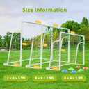 Soccer Goal 126, 86 and 64 FT Soccer Goals for Backyard, 2"Diameter Steel Soccer Goal for Kids and Adults Large soccer goal Powder Coated Galvanized Steel Post With Soccer Target Net for Training