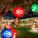 3 Pcs 24 Inch Giant Inflatable Christmas Balls,Large Outdoor Inflatable Christmas Balls for Yards, Lawns, Porches, Gardens, Front Doors or Windows Christmas Decorated