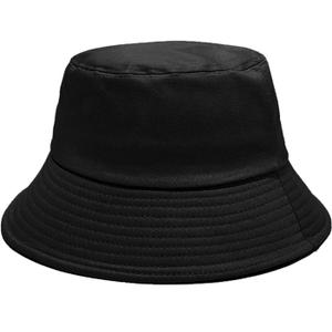 NPJY Bucket Hat for Women Men Cotton Summer Sun Beach Fishing Cap (Black)
