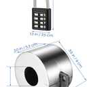 Yardwe Stainless Steel Water Spigot Lock & Outdoor Faucet Lock with Combination Padlock, Anti-Theft, Winter Spigot Protector for Garden, Yard & Commercial Use, Easy to Install - Silver