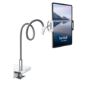 Lamicall Gooseneck Tablet Holder, Tablet Stand : Flexible Arm Clip Tablet Mount Gifts, Compatible with iPad mini Pro Air, Kindle, Switch, Galaxy Tabs, More 4.7-10.5" Devices - Gray