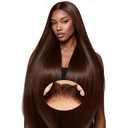 Brown Glueless Wigs Human Hair Pre Plucked Pre Cut 7x5 Chocolate Brown Lace Front Wig 200% Density Wear and Go Brown Wigs Human Hair 24 Inch for Women