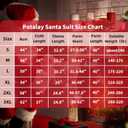 Potalay Men's Deluxe Santa Suit 11pc. Christmas Adult Santa Claus Costume (L)