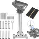 Stainless Steel Starlink Gen 3 Heavy Duty Pivot Roof Mount Kit Compatible with Gen3 / V3 Starlink Standard DishAdjustable 360 , with Die cast Integrated Aluminum Alloy Starlink Gen 3 Pipe Adapter