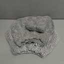 Microfiber Hair Towel Wrap, Soft Absorbent & Quick Drying Cap Set for Curly Thick Hair, Women & Girls - 2 Pcs (Stripe & Gray)