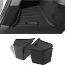 LUCKEASY 2PCS Trunk Storage Box for Tesla Model Y 2021-2024 5 Seat (Not Fit 2025+ Juniper) TPE Trunk Organizer Bins With Lids Trash Cans Accessories Interior Black