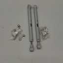 2 Pack Soft Close Toy Box Hinges for Heavy Curved, Round, Arched and Flat Lids - HBL' 150N Gas Strut Spring Safety Hinges to Slow Down and Slow Close, Also Works for Flat Lids.