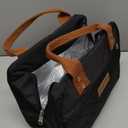 HOMESPON Insulated Lunch Bag for Women Men Adults Lunch Tote with Front Pocket Lunch Box Container Cooler Bag for Work Picnic (Black)