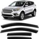 GEARMEISTER in-Channel Rain Guards Fit for Ford Escape 2020 2021 2022 2023 2024 2025 2026, Side Window Wind Sun Deflectors, Durable 2020-2026 Escape Window Rain Guards Black 4PCS