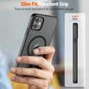 SUPFINE Magnetic for iPhone 12 Case/iPhone 12 Pro Case (Compatible with MagSafe)(Military Grade Drop Protection) Translucent Matte Shockproof Phone Cover,Black