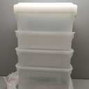 IRIS USA File Box File Organizer Plastic File Box for Letter/Legal File, BPA-Free Plastic Storage Bin Tote Organizer w/Secure Latching Lid and Easy-Slide Pad, Clear 35 Qt. 4Pack