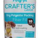 Fairfield Poly-Fil Crafters Choice, Dry Polyester Packing Fiber Fill, Stuffing for Stuffed Animals, Toys, Dolls, and More, Machine-Washable Poly-Fil Fiber Fill, 10-ounce Bag
