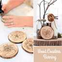 Unfinished Natural Wood Slices Wooden Circles with Tree Bark Log Discs for DIY Craft Rustic Wedding Ornaments