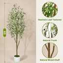 Waipfaru 5FT Artificial Olive Tree with Basket, Realistic Wood Trunk