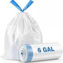 Basics Trash Bags, Tall Kitchen Drawstring, Unscented, 50 Gallon, Odor Resistant with Drawstring,40 countCompatible with Commercial, Lawn and Leaf Bags