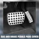X AUTOHAUX 2pcs Gas and Brake Pedals Pads Cover Anti-Slip for Mercedes-Benz GLE GLS ML GL 350 2013-2019 Stainless Steel Car Pedals Accessories No Drill