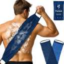 Yiclick Dual-Textured Exfoliating Washcloth Towel - Back Scrubber for Use in Shower Bath, Exfoliating Body Scrubber Exfoliator, Exfoliate Loofah Lufa Sponge Wash Cloth for Women Men