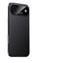 Large Window for iPhone Air Case,Luxury PU Leather & Hard PC,Heat Dissipation Breathable Bumper,Auto Focus Camera Lens Military Drop Protection Shockproof Cover,Black