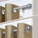 Zenna Home Adjustable Curtain Tension Rod with Decorative Round Finials, No Drill Window Rod, Easy Install Expandable Tension Curtain Rod for Windows, 48 to 84 Inch, Brushed Nickel