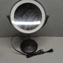 Conair Lighted Makeup Mirror, Double-Sided LED Vanity Mirror with 1X/10X Magnification, 3 Light Settings, 3 Modes, 360 Rotation, Matte Black Finish
