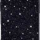 Hython Case for iPhone Air Case Glitter Cute Sparkly Shiny Bling Sparkle Phone Cases 6.5", Thin Slim Fit Soft TPU Bumper Shockproof Rubber Protective Cover for Women Girls Girly, Black