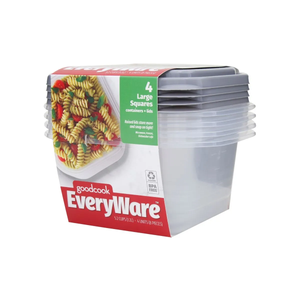 Good Cook 4 Large Square Containers, 3 PACK